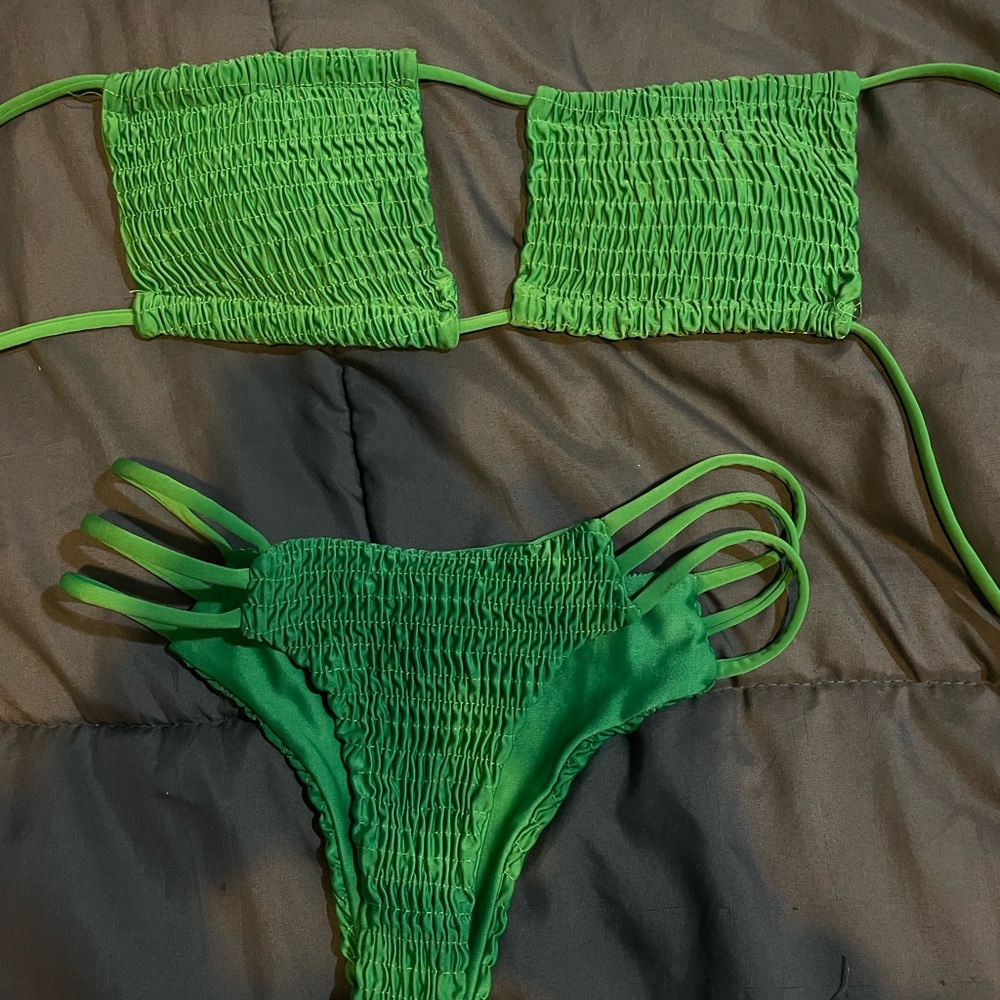 Shein green bikini set